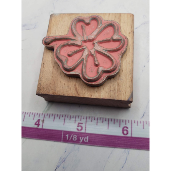 Vap! Scrap Ellen Vener Village Arts Press Four Leaf Clover Mounted Rubber Stamp - Picture 7 of 7